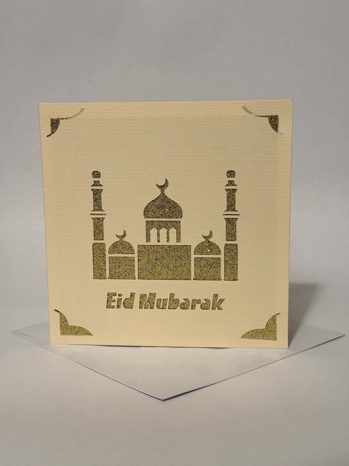 Elegant Gold Eid Mubarak Card