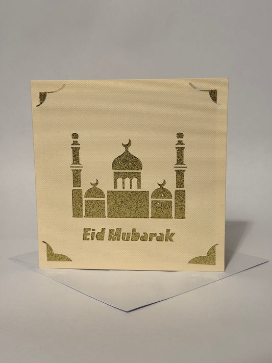 Elegant Gold Eid Mubarak Card