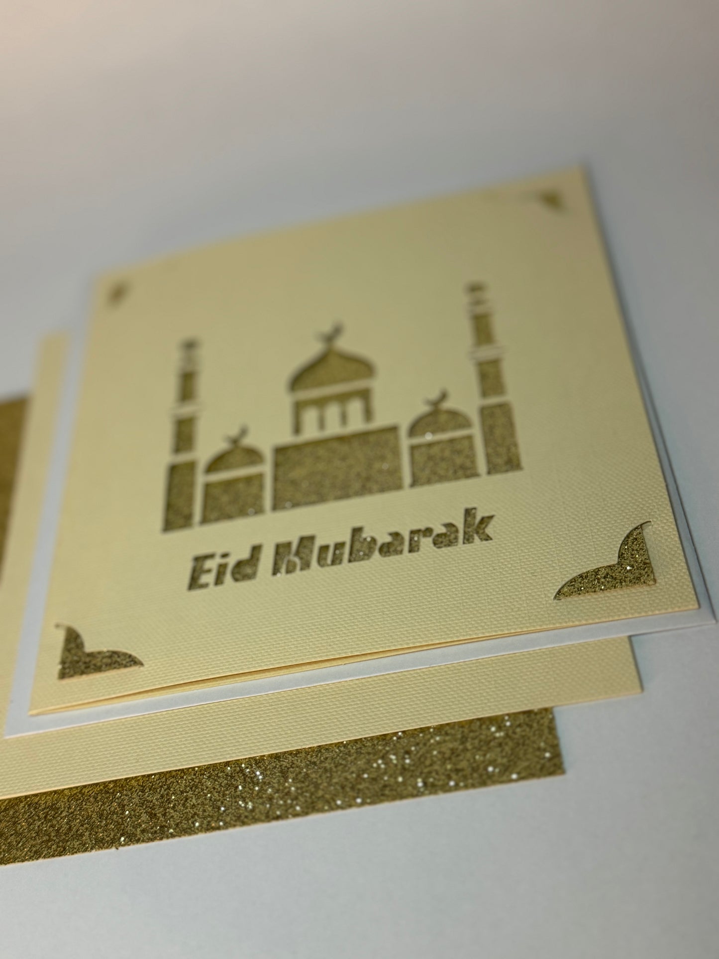 Elegant Gold Eid Mubarak Card