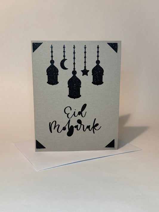 Glitter Eid Mubarak card