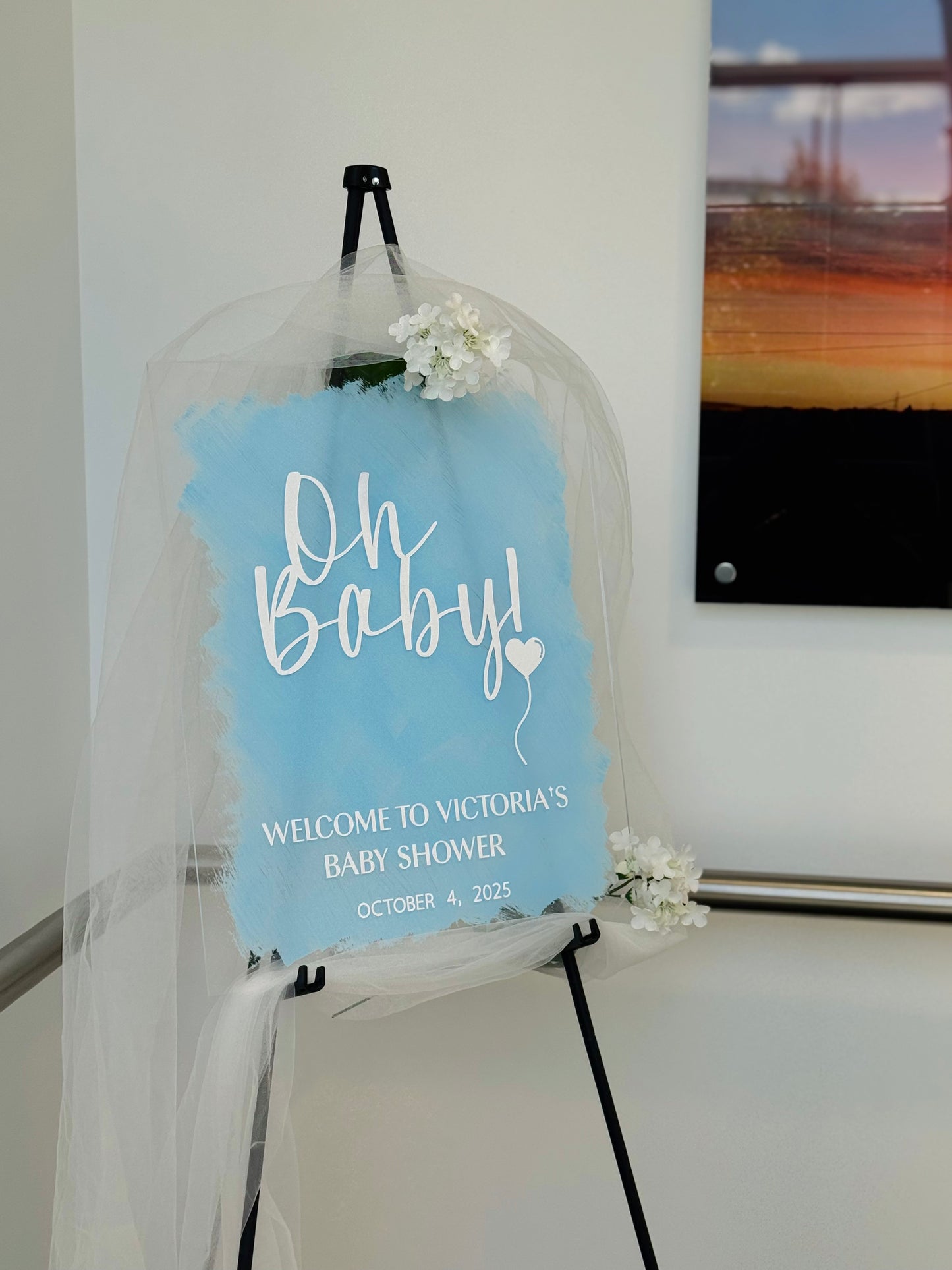 A3 Baby Shower Acrylic Sign