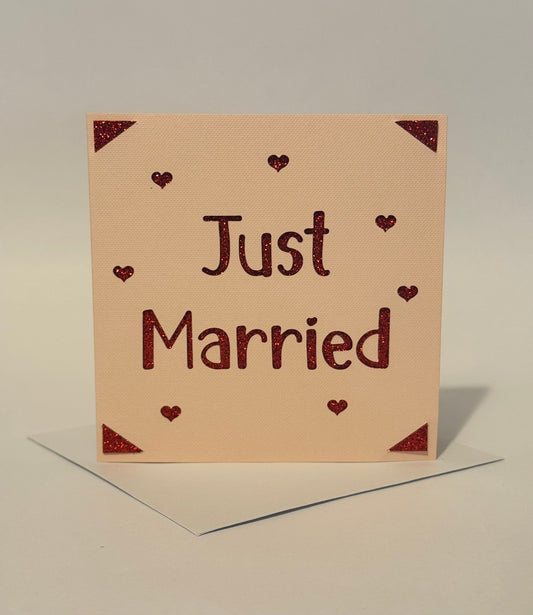 'Just Married' card