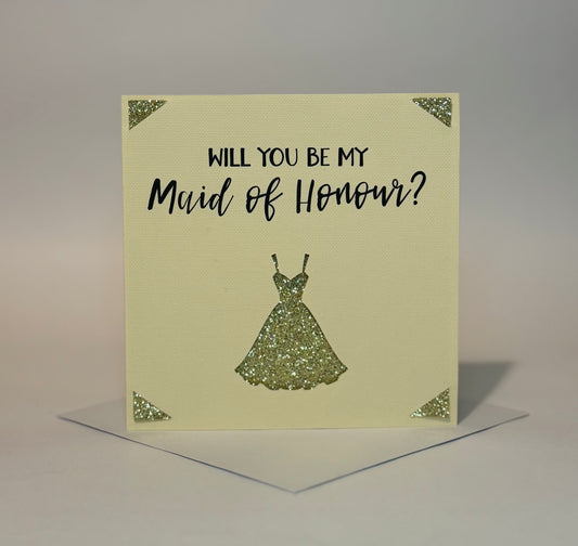 Elegant Maid of Honour Card