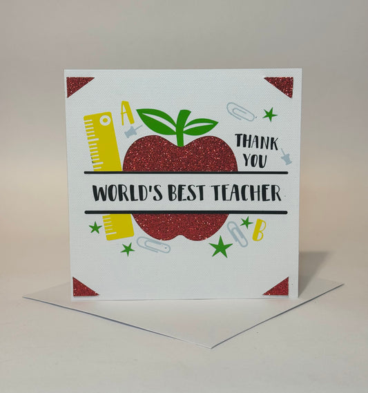 Elegant Best Teacher Ever Card