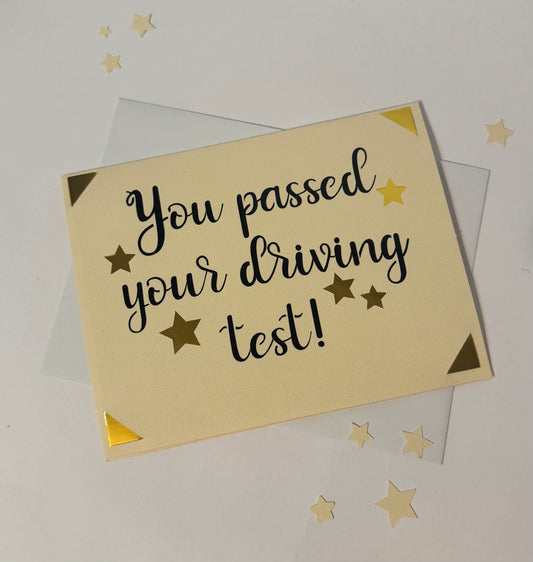 You Passed Your Driving Test Card
