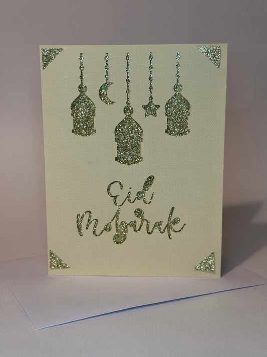 Glitter Eid Mubarak card