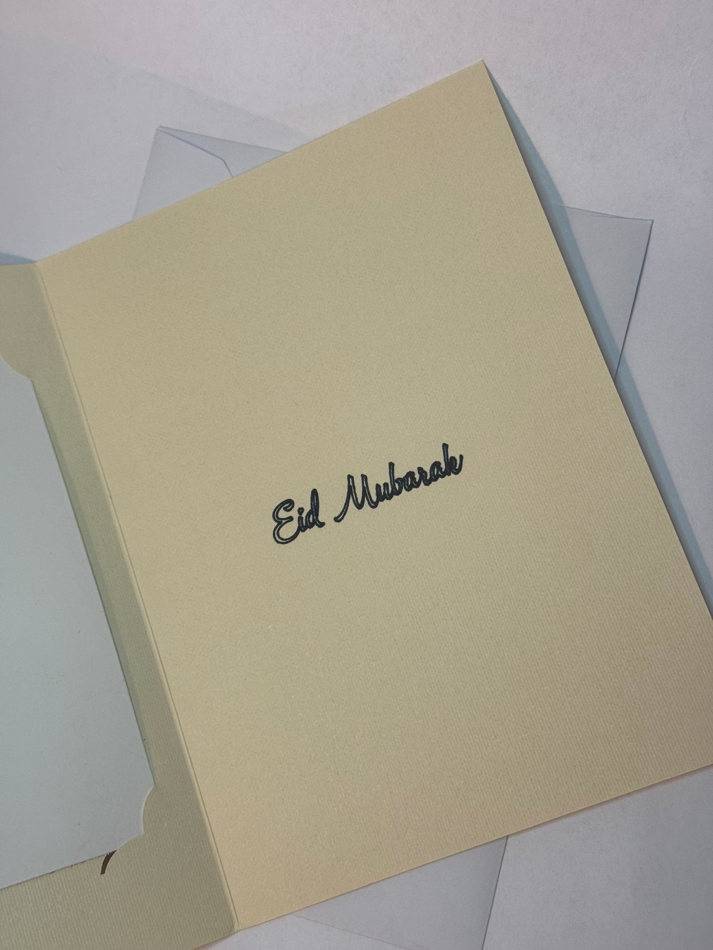 Gold Eid Mubarak card