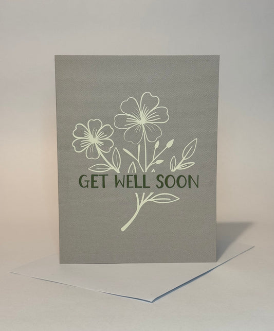 Earth toned  ‘Get Well Soon’ Greeting Card
