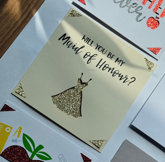 Elegant Maid of Honour Card