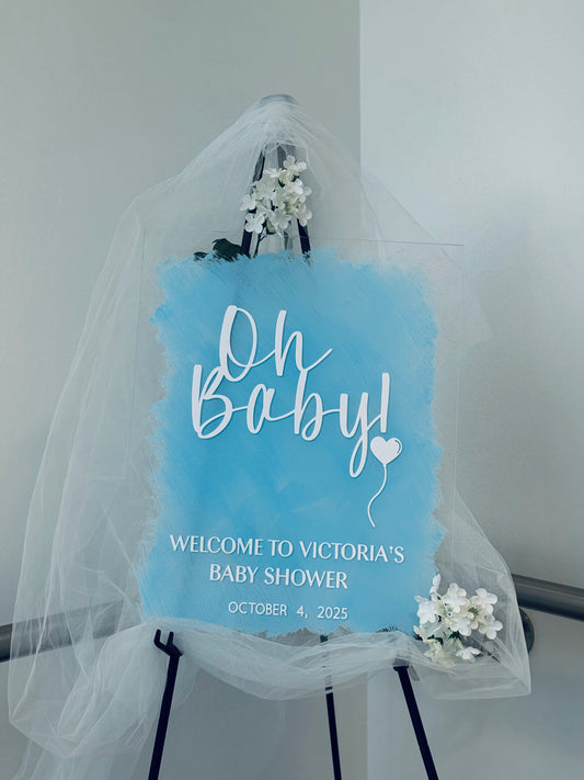 A3 Baby Shower Acrylic Sign