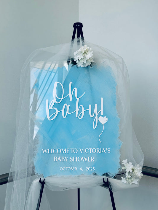 A3 Baby Shower Acrylic Sign