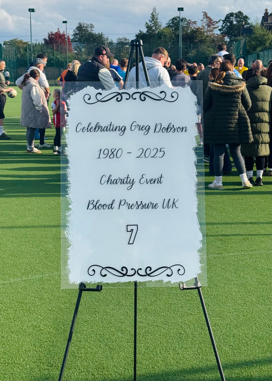 A2 Personalised Acrylic Display Sign