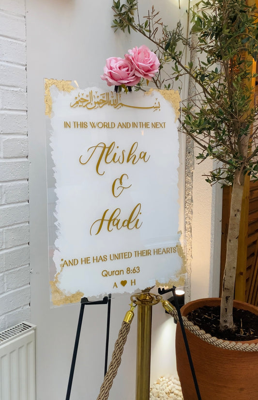 A2 Wedding Acrylic Sign