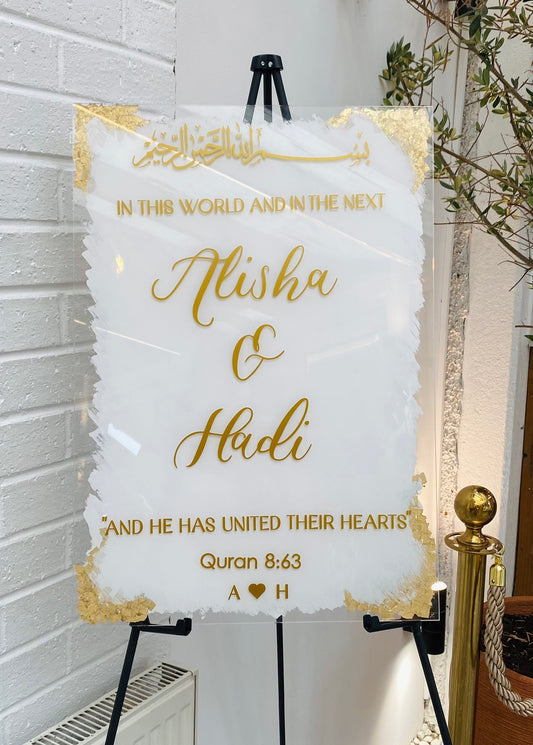 A2 Wedding Acrylic Sign