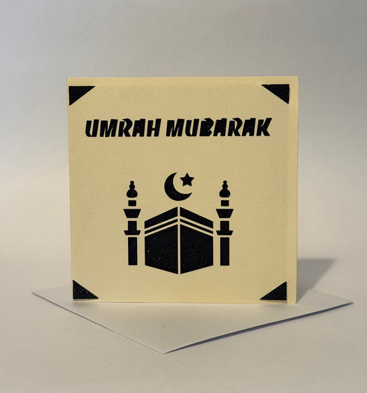 Elegant Umrah Mubarak Card