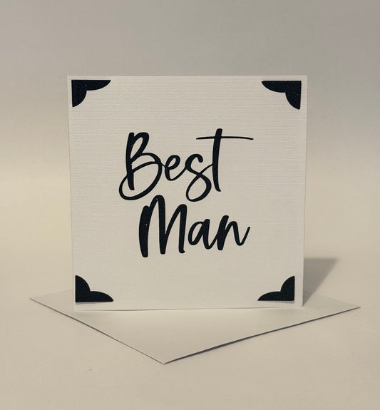 Best man wedding card